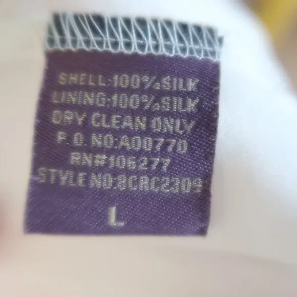 Hale Bob cream silk satin babydoll tunic top L - Picture 6 of 6